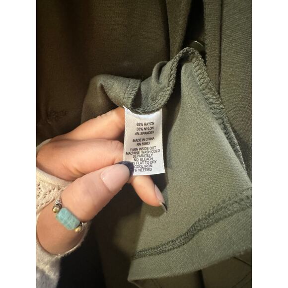 Christian Siriano New York Olive Green Hooded Jacket – Size 1X - Picture 6 of 7